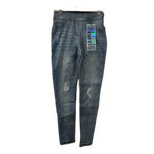 Coco + Carmen OMG Distressed Skinny Ankle Jeans Light Wash Pull On Pants Sz S